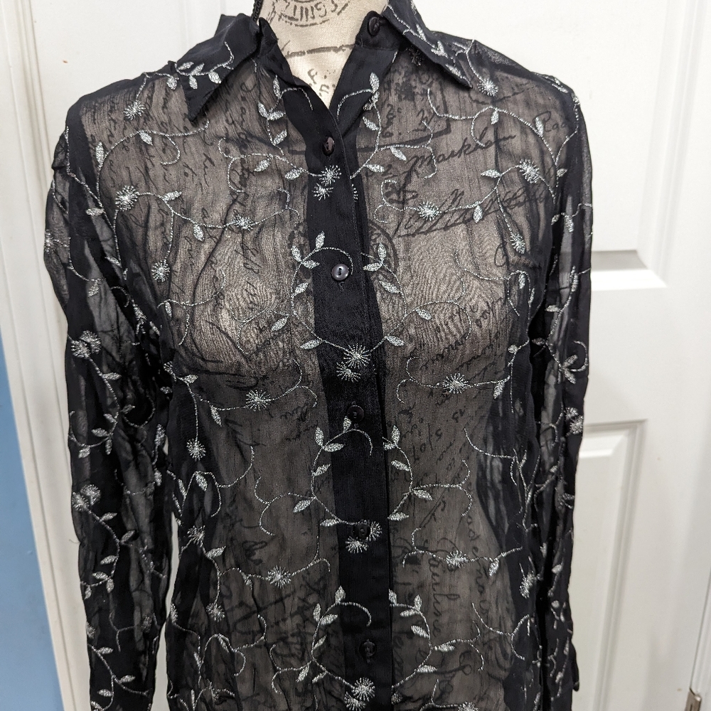 Sheer Button-Up - image 5